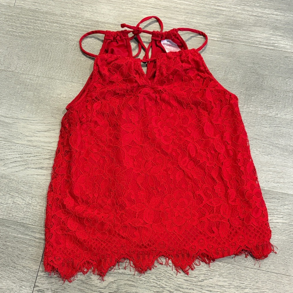 No Boundaries Vibrant Red Top